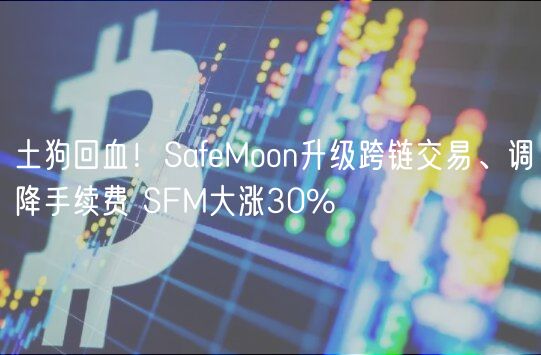 土狗回血!SafMoon升级跨链交易、调降手续费 SFM大涨30%