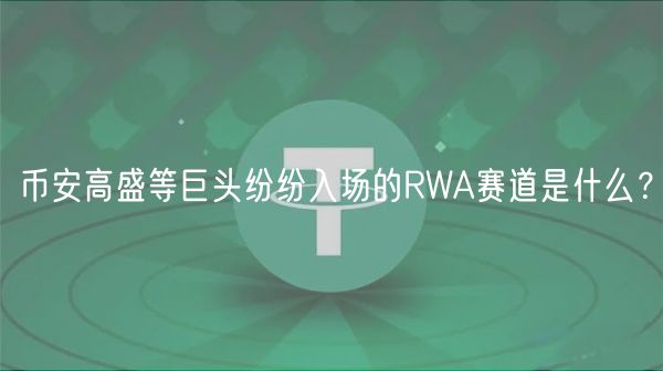 币安高盛等巨头纷纷入场的RWA赛道是什么?