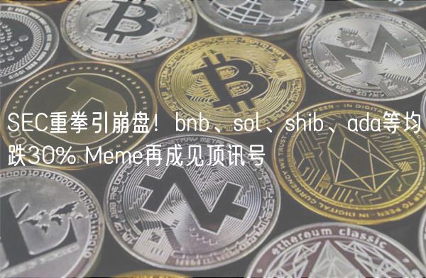 SC重拳引崩盘！bnb、sol、shib、ada等均跌30% Mm再成见顶讯号