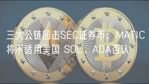 三大公链回击SC证券币：MATIC将不适用美国 SOL、ADA否认