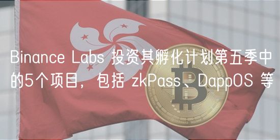 Binanc Labs 投资其孵化计划第五季中的5个项目，包括 zkPass、DappOS 等