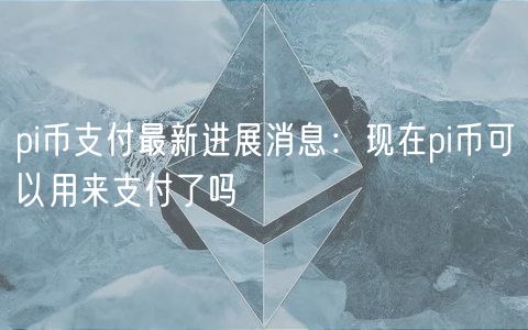 pi币支付最新进展消息：现在pi币可以用来支付了吗